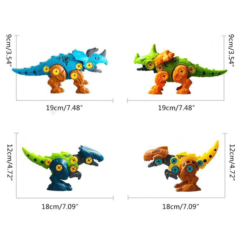3D 공룡 조립 DIY 장난감 퍼즐 조립 블록 게임 장난감 세트, 나사 너트 조합 어린이 장난감 D08C